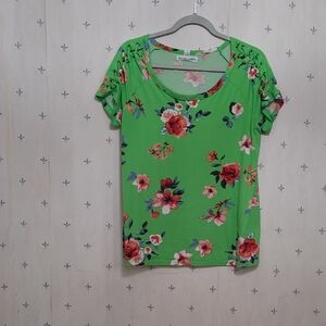 Floral Green Women's Top